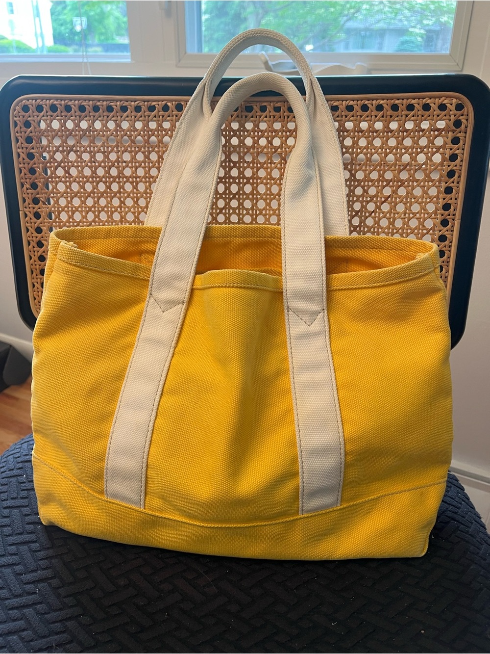 J. Crew Vintage Yellow Canvas Tote